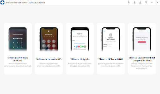 Wondershare Dr.Fone sblocca schermo
